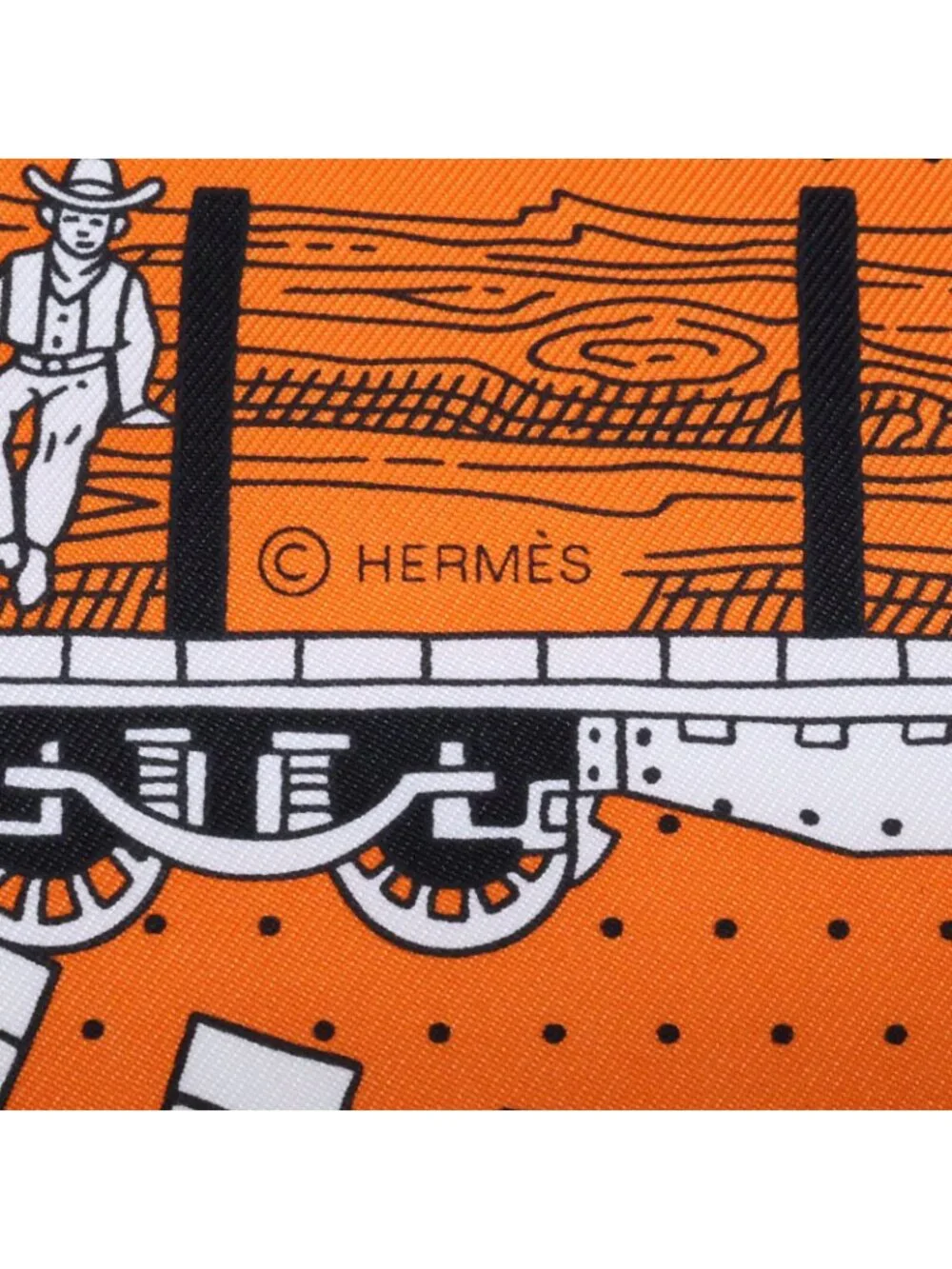 Hermes Bandana Soie All Aboard! Silk Carre 55 Scarf